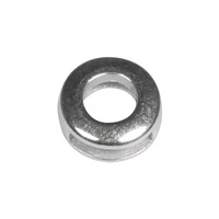 Metaal- Ornament rond, 1,3cm ø, zilver, gat 1 cm breed