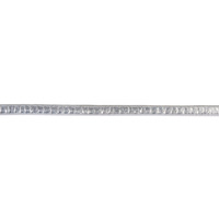 Kunstlederband metallic plat, zilver, 3mm, ZB-zak 2m - Afbeelding 1