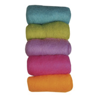 Zuivere scheerwol, Zomermix "Easy going", Vlies, 5 kleuren à 20g - Afbeelding 2