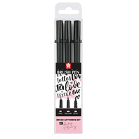Sakura Pigma Penseel Pen Set, 3 x FB MB BB voor handlettering - Afbeelding 2