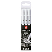 Sakura Basic Set 3 Gelpennen Zuiver Wit Dik - Afbeelding 2