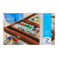 Van Gogh Aquarelverf set in kist met 12 kleuren in tubes van 10 ml + 3 accessoires - Afbeelding 1