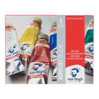 Van Gogh Acrylverf starterset met 5 kleuren in tubes van 40 ml - Afbeelding 2
