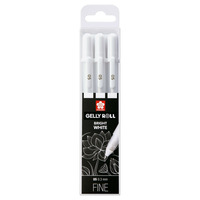 Sakura Basic Set 3 Gelpennen Zuiver Wit Fijn - Afbeelding 2