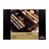 Rembrandt Professionele aquarelverf, kist Master, 42 halve Napjes + 14 accessoires, algemene kleurenselectie - Afbeelding 1