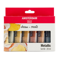 Amsterdam Standard Series Acrylics Metallic Set 6 × 20 ml  - Afbeelding 4