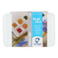 Van Gogh Aquarelverf pocket box gedempte tinten met 12 kleuren in halve Napjes - Afbeelding 3