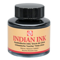 Talens Oostindische Inkt Flacon 30 ml Zwart - Afbeelding 2