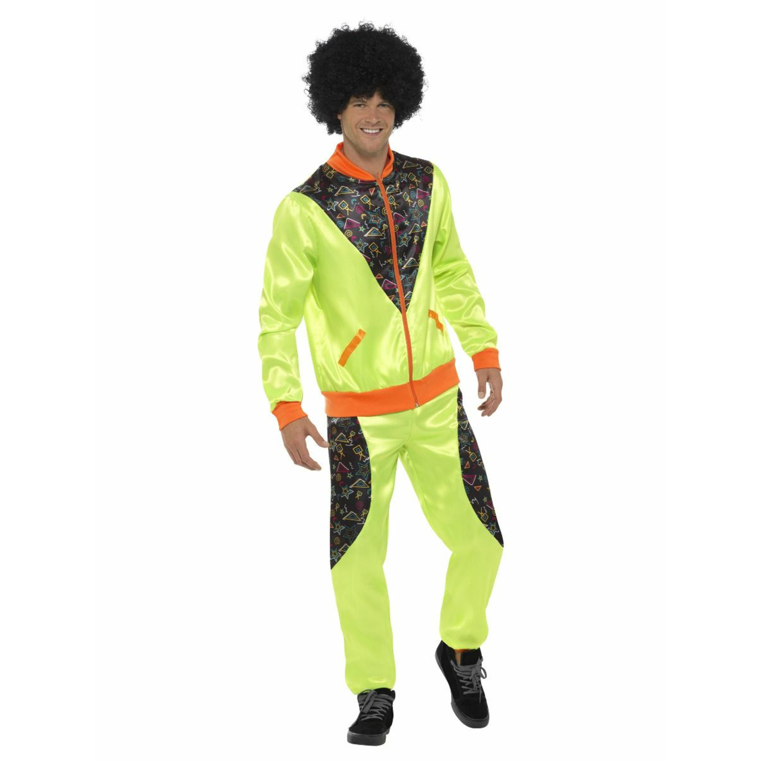 Retro Trainingspak Mannen Neon Groen