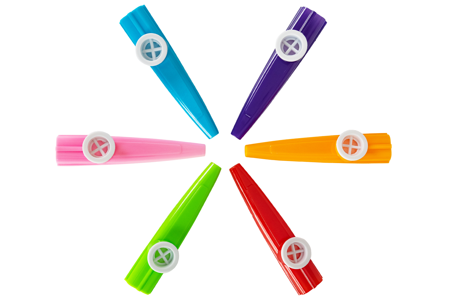 Kazoos Plastic 11,5cm 6st. - Afbeelding 1