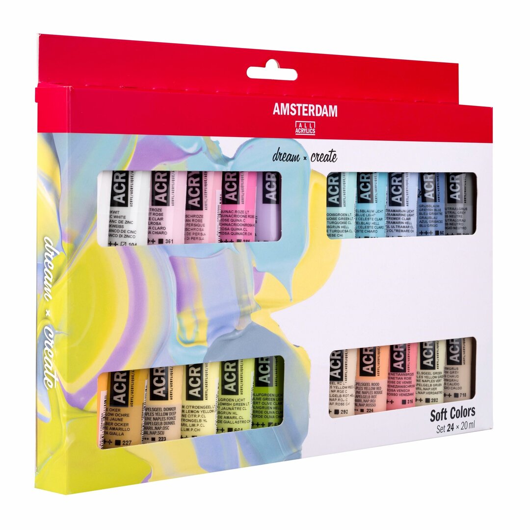 Pastel tinten Amsterdam Standard Series Acrylverf 24 x 20 ml