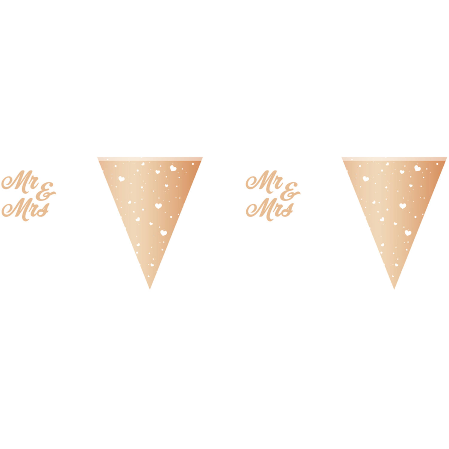 Flagbanner Wedding Rose Gold 6mtr