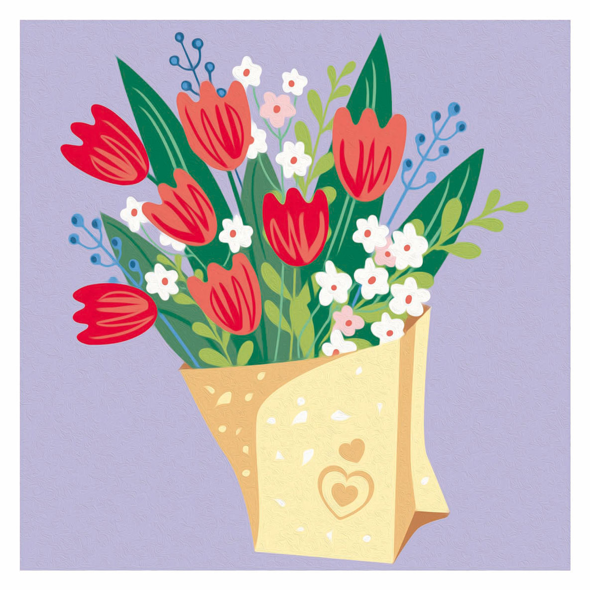Schilderen Op Nummer Ravensburger Tulpen Boeket 20x20cm