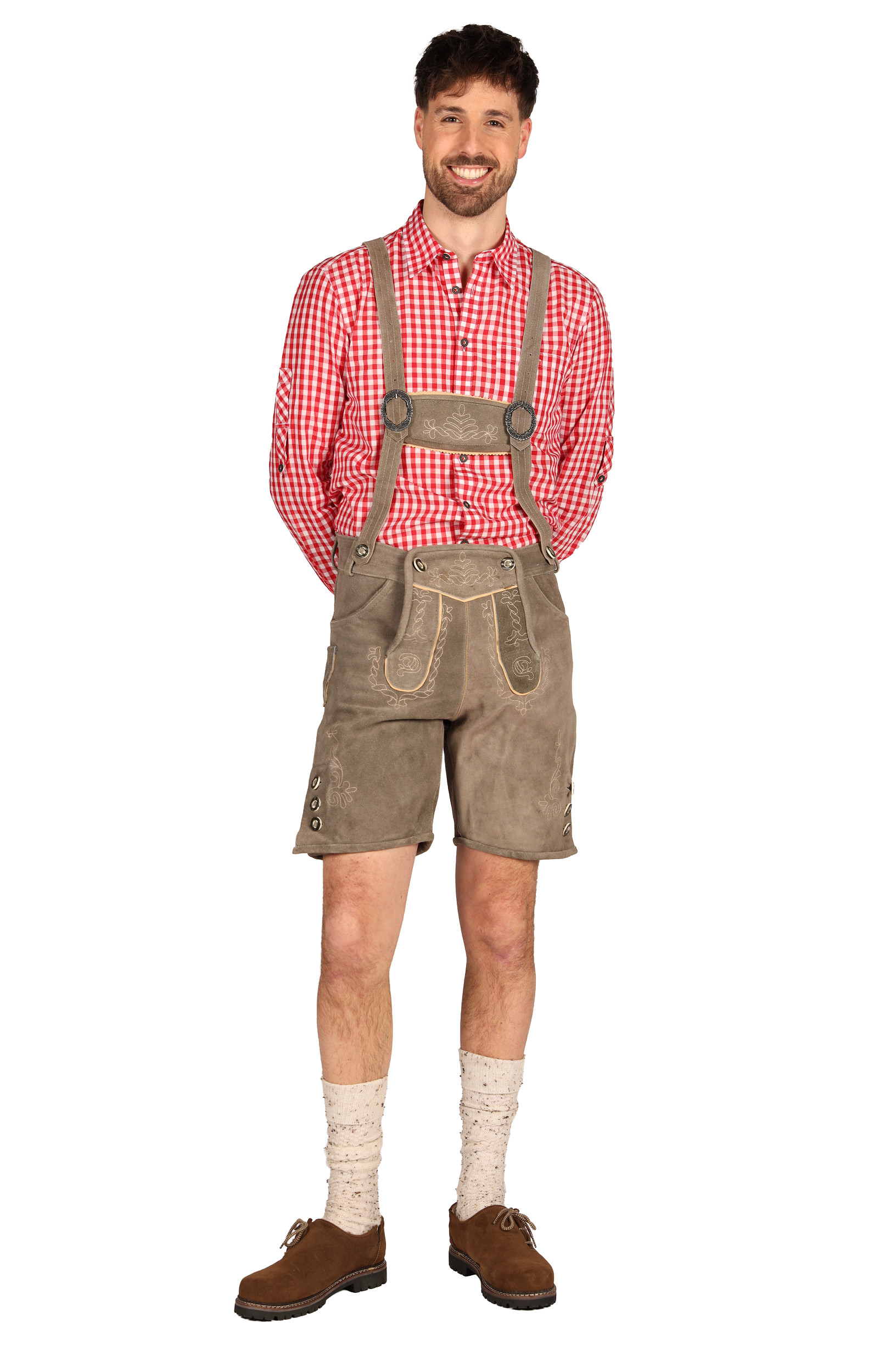 Lederhose kort ''Seppl'', Grijs  - Afbeelding 1