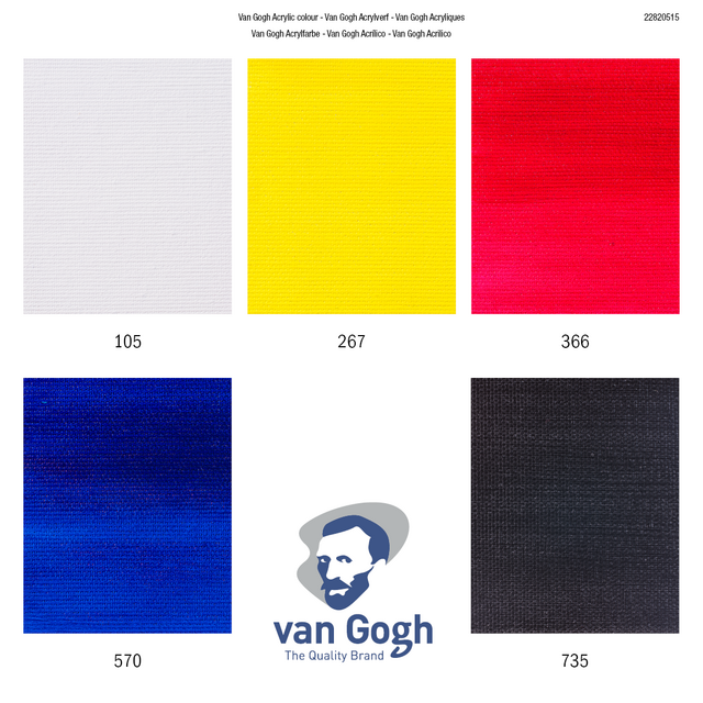 Van Gogh Acrylverf Primary Mixing Set 5x40ml - Afbeelding 3