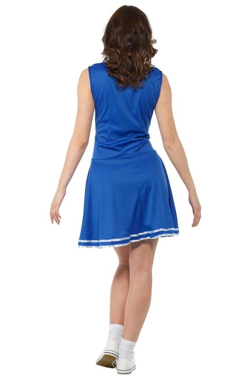 Cheerleader Blauw Volwassen - Afbeelding 2