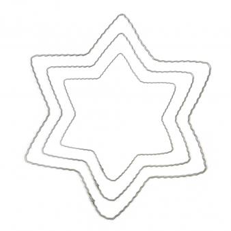 Metalen ster van gegolfde platte draad,ø 25cm  deco12
