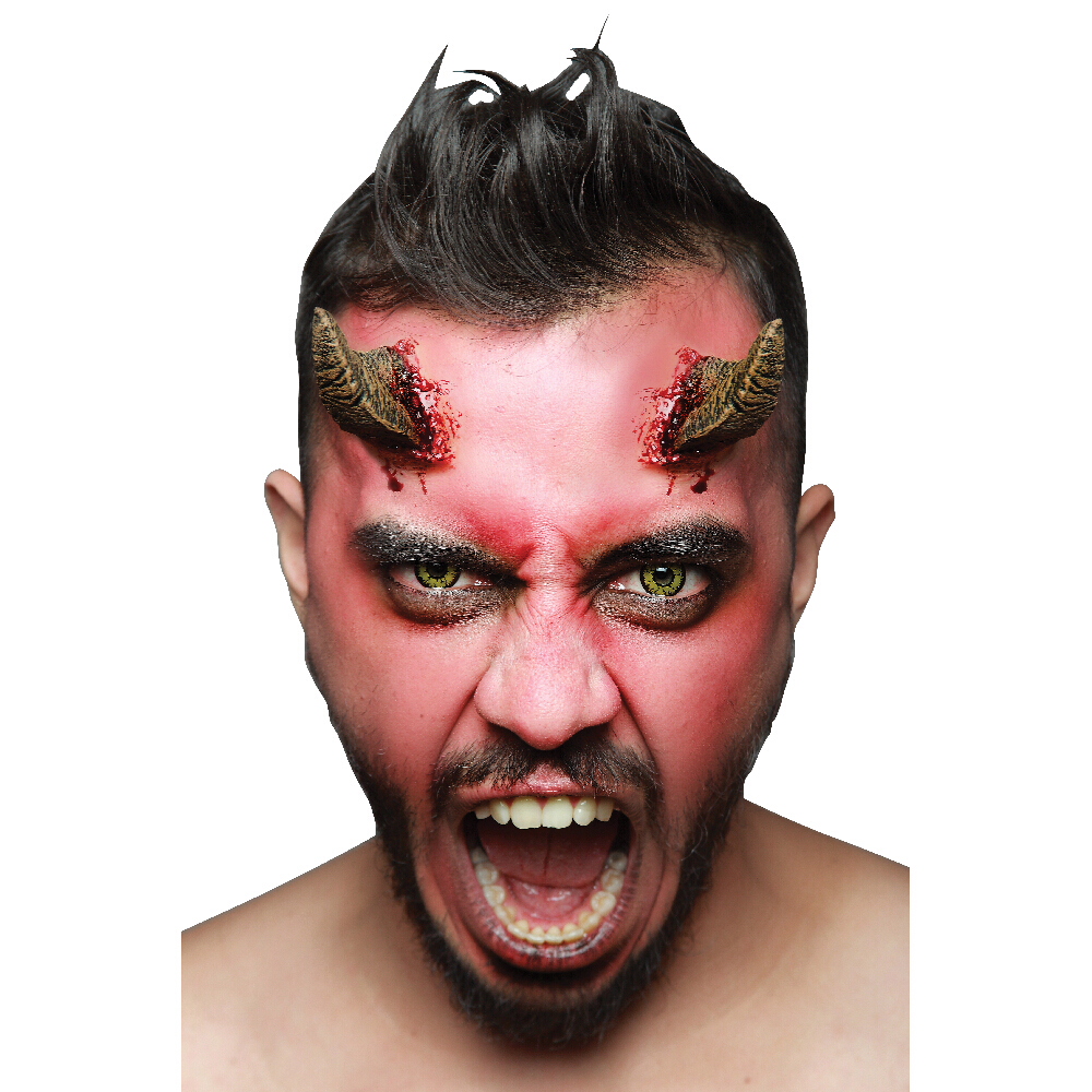 Ghoulish Demon Hoorns Latex Applicatie