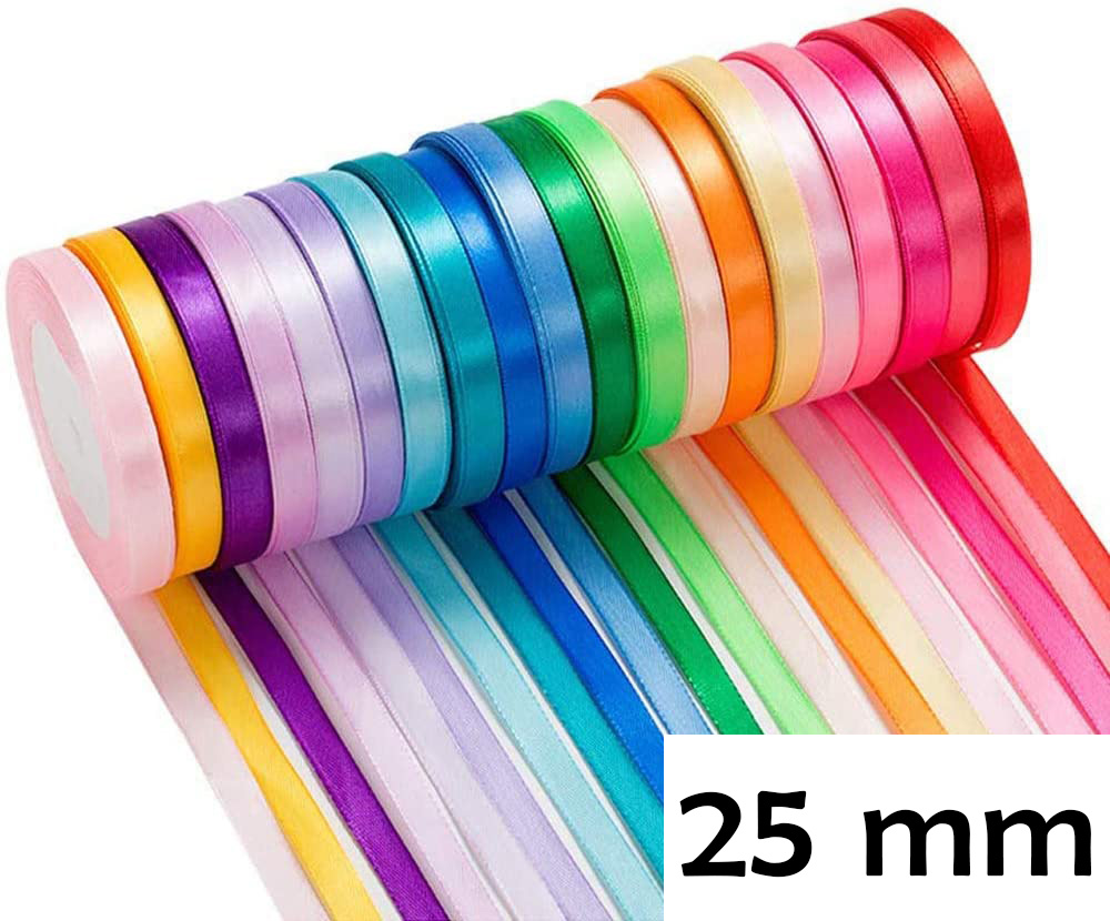Satijnlint 25mm - keuze uit 16 kleuren