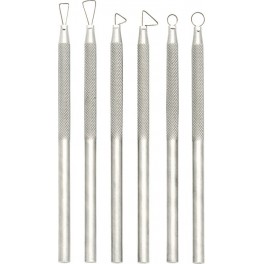 Klei miret set Nr.4 - 6 dlg 125mm metaal