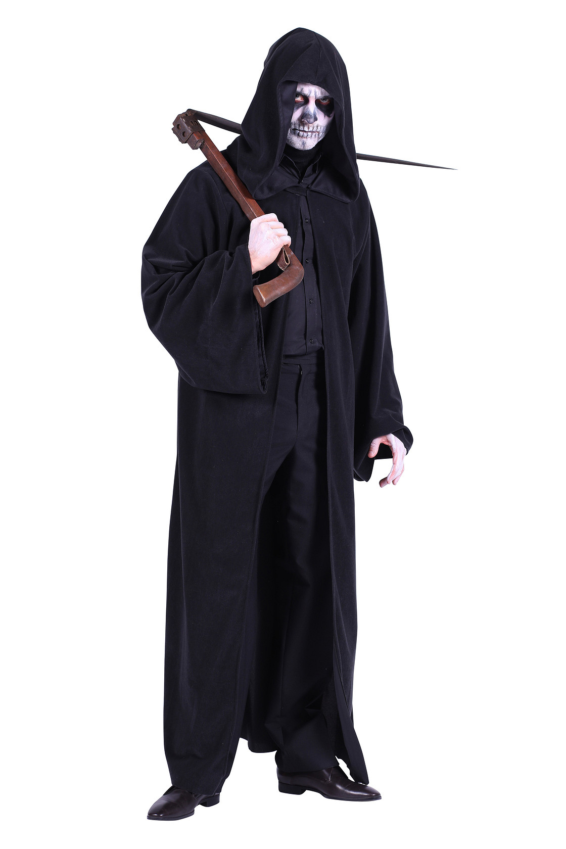 Cape met capuchon "Fantasy", Zwart, 154 cm lang - Afbeelding 2