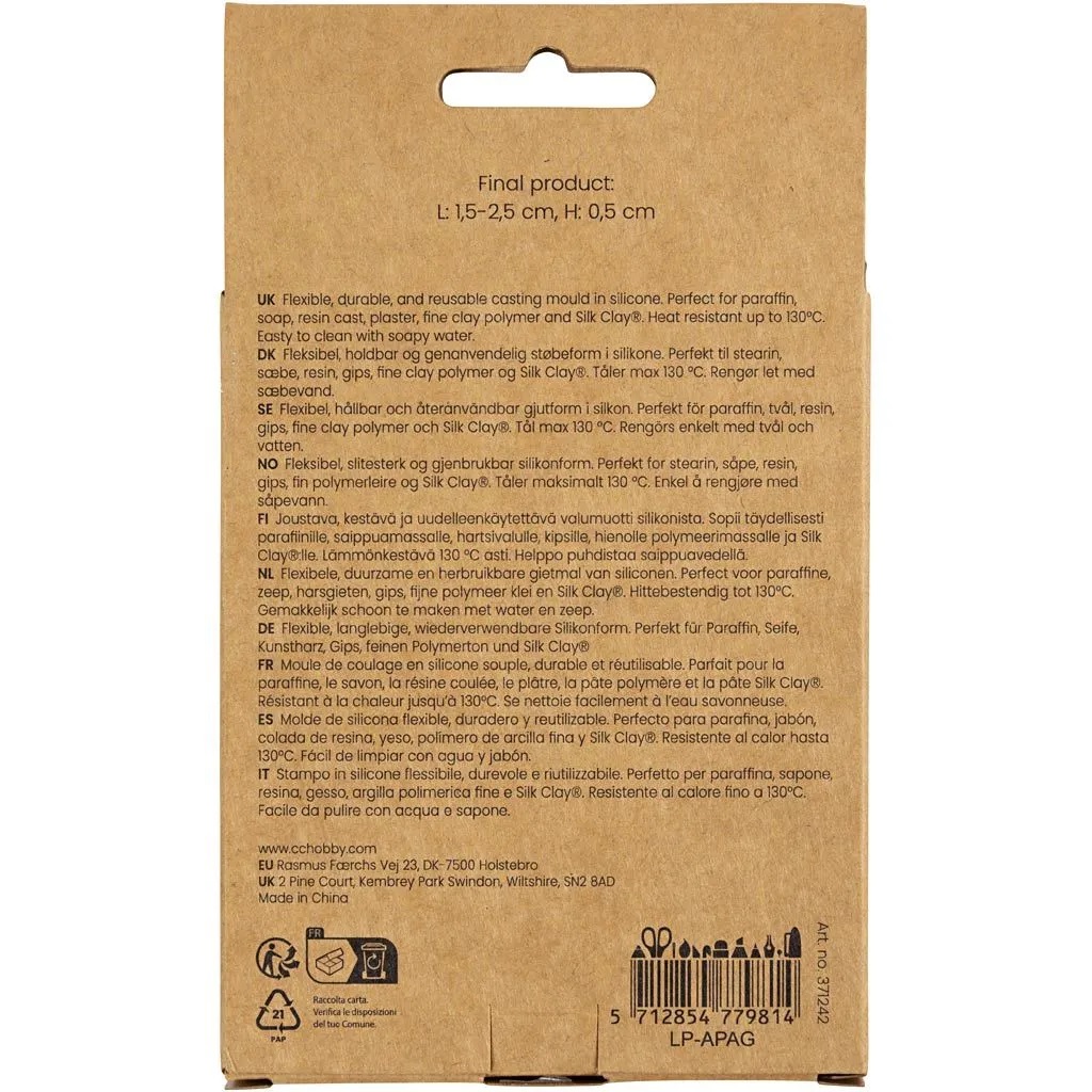 Siliconen vormen, Bloem, H: 0,5 cm, L: 1,5-2,5 cm, 1 stuk - Afbeelding 2