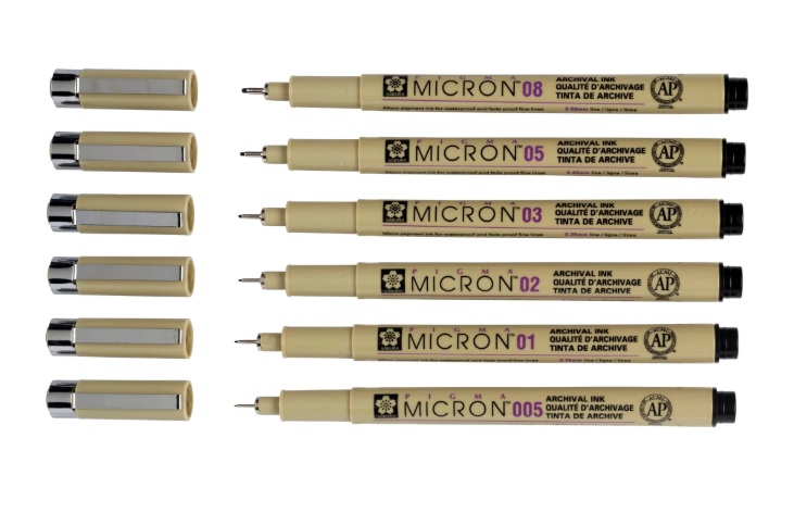 Sakura Pigma Micron fineliner promotie set | 4 + 2 gratis - Afbeelding 2