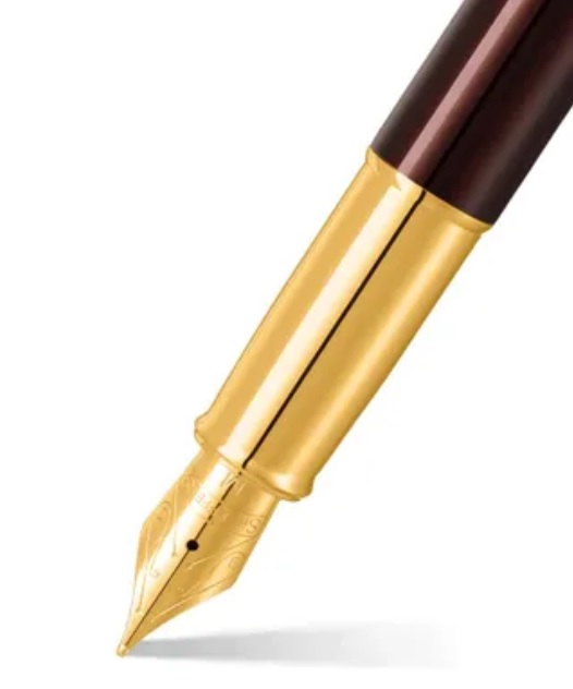 Vulpen SHEAFFER 100 E9370 M Coffee brown PVD gold - Afbeelding 2