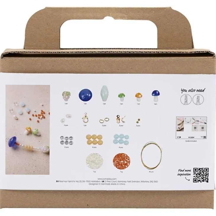 Mini Hobbyset Sieraden, Stoere halsketting, kleurrijk, 1 doos - Afbeelding 2