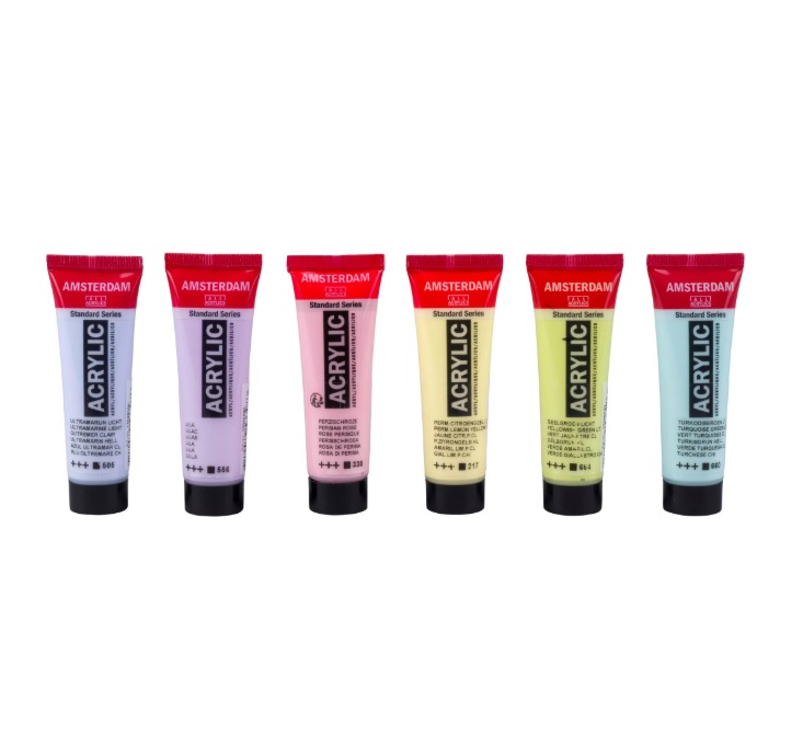 Amsterdam Standard Series acrylverf pastel set | 6 x 20 ml - Afbeelding 2