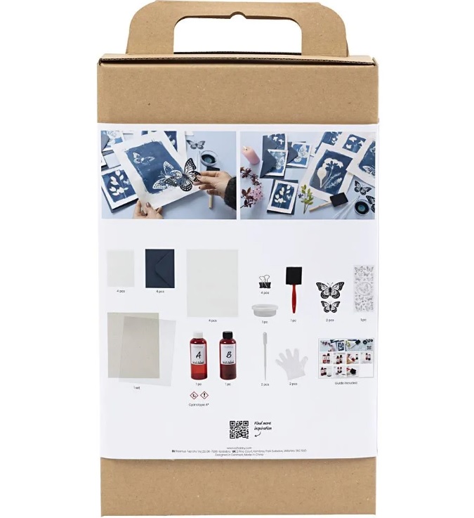 Hobbyset Cyanotypie, blauw, 1 doos - Afbeelding 2