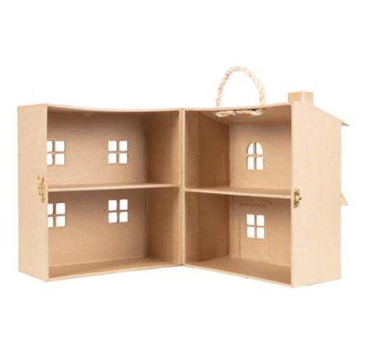 Decopatch Papiermaché Poppenhuis 25x22x27cm - Afbeelding 2
