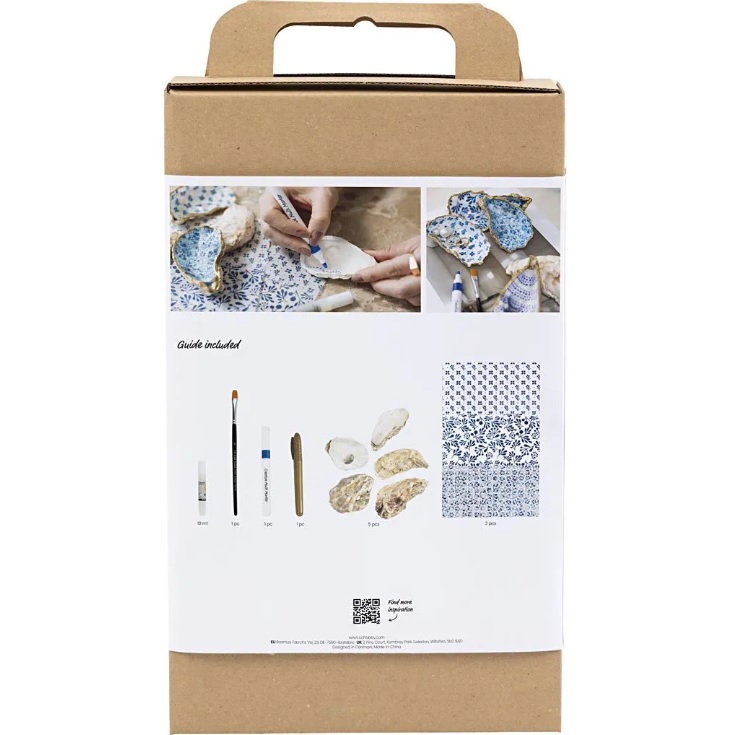 Hobbyset Decoupage, Oesterschelpen, blauw, 1 doos - Afbeelding 2