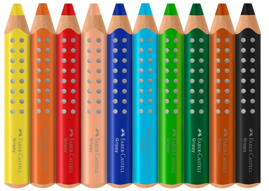 Kleurpotlood Faber-Castell Grippy XXL Jumbo etui 10 stuks - Afbeelding 2
