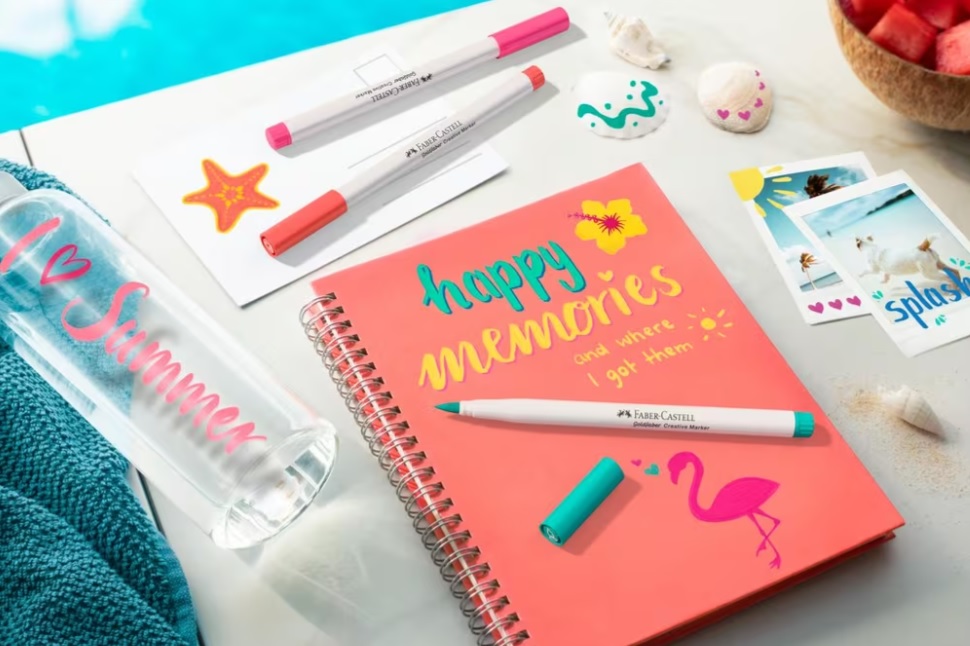 Marker creatief Faber-Castell Goldfaber brushpunt B set a 6 stuks Holiday Vibes - Afbeelding 2
