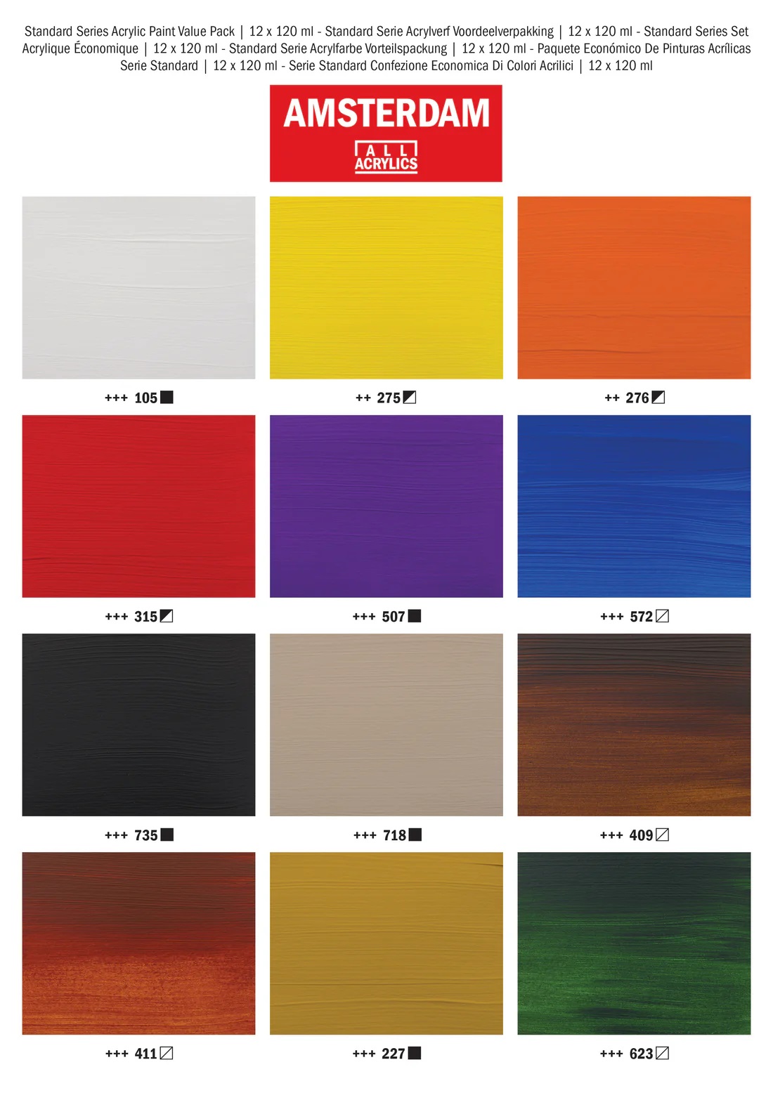 Amsterdam Standard Series acrylverf voordeelverpakking | 12 x 120 ml - Afbeelding 2