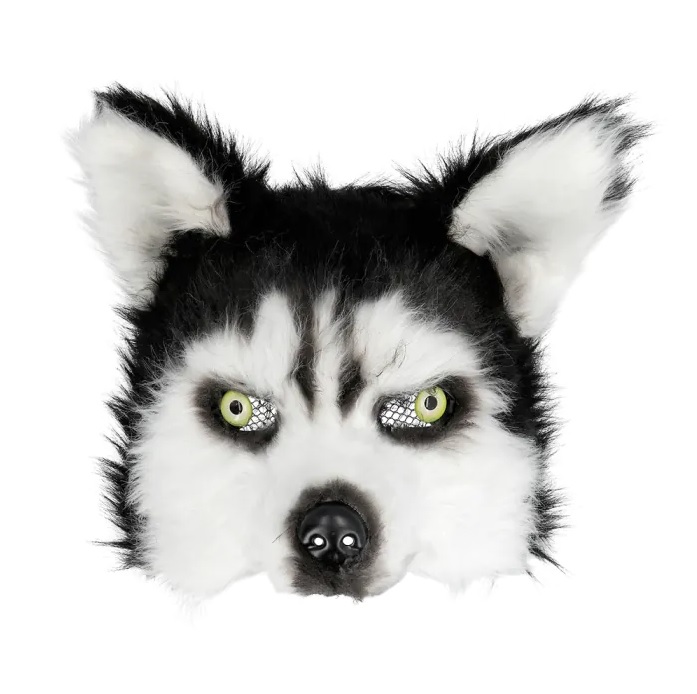 Pluchen halfmasker Husky - Afbeelding 2