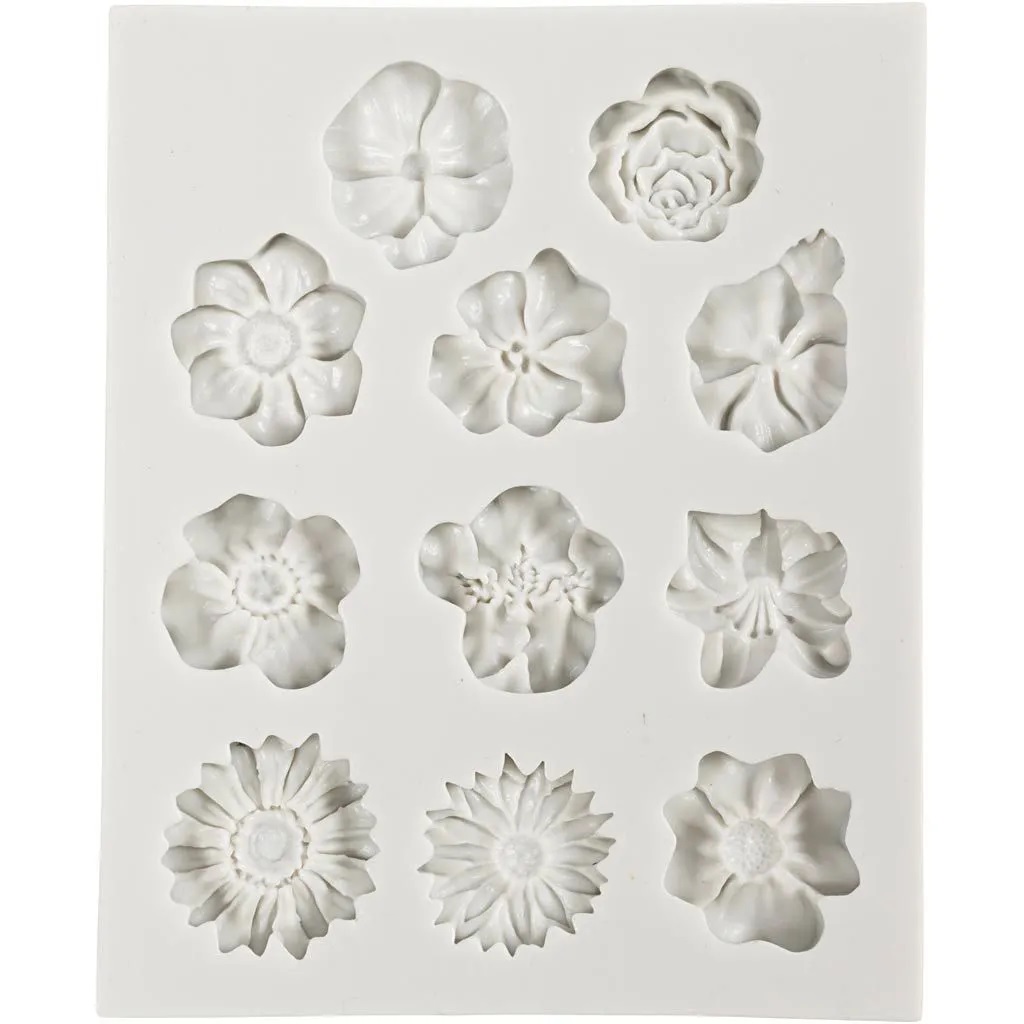 Siliconen vormen, Madeliefjes, H: 0,5 cm, L: 2-2,5 cm, 1 stuk - Afbeelding 2