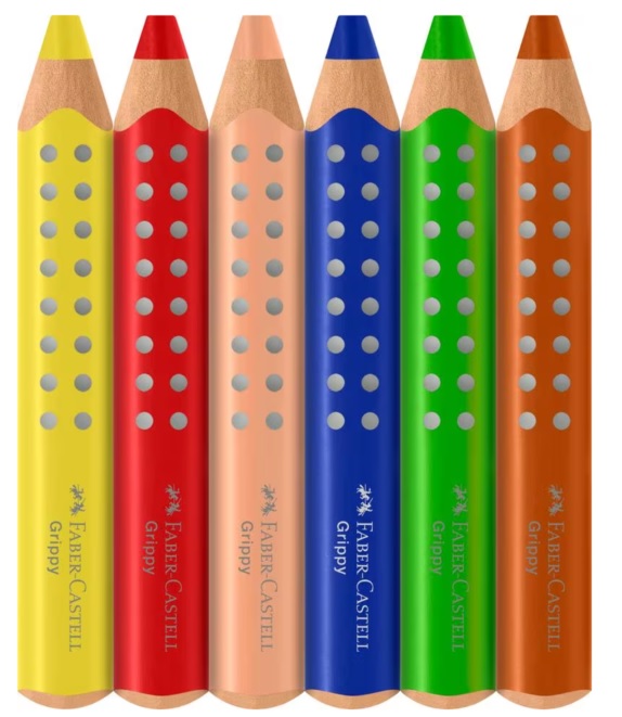 Kleurpotlood Faber-Castell Grippy XXL Jumbo etui 6 stuks - Afbeelding 2