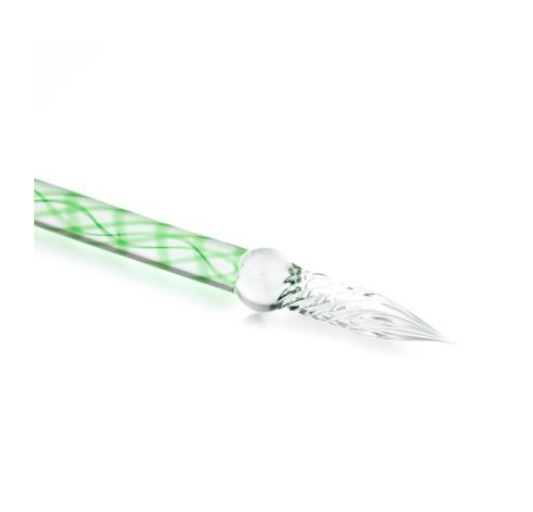 Jacques Herbin Glazen Schrijfpen recht grasgroen 16cm - Afbeelding 2