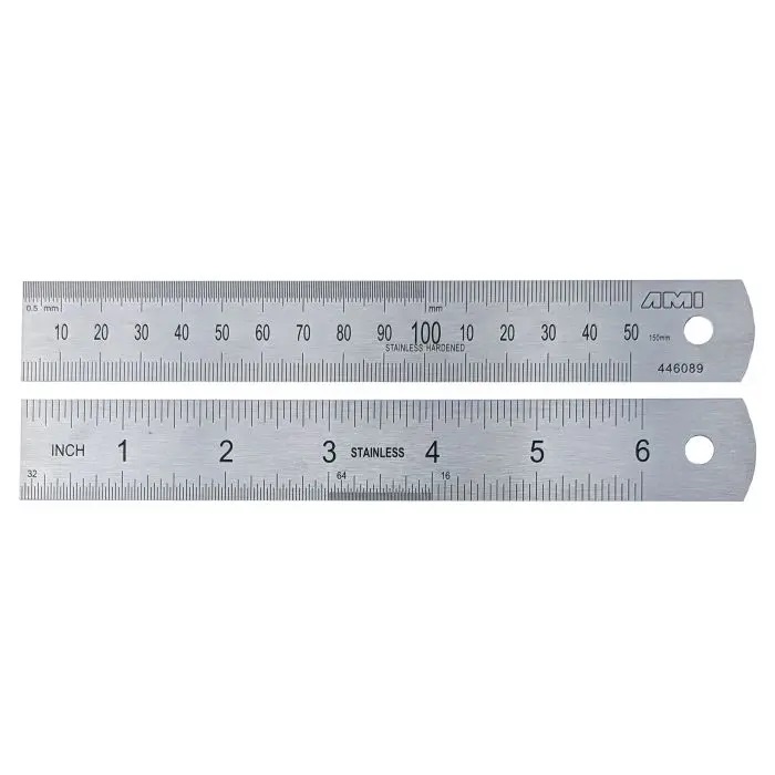 AMI Stalen Liniaal 15cm 