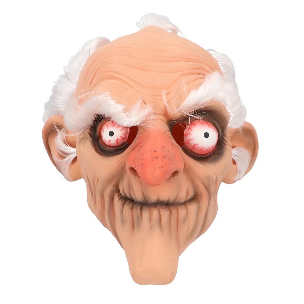 Latex Hoofdmasker Abraham Grumpy Oude Man - Afbeelding 2