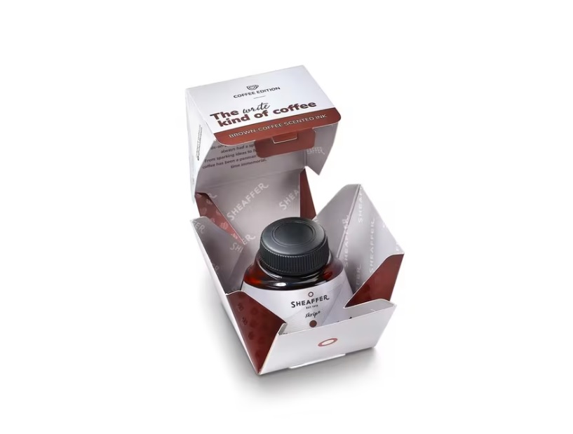 Inktpotje Sheaffer bruin inkt met koffiegeur 50ml - Afbeelding 1