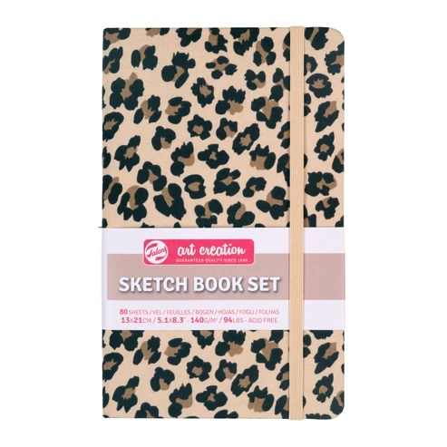 Talens Art Creation schetsboekenset Soft Leopard | 13 x 21 cm, 140 g, 80 vellen - Afbeelding 2