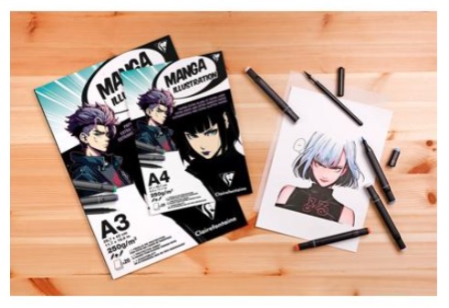 Manga illustratie, blok A4 20 vellen 250g - Afbeelding 2