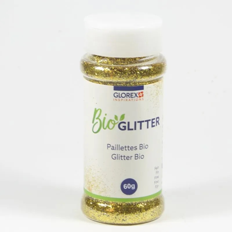 Glorex Inspirations bio glitter fijn goud – 60 g