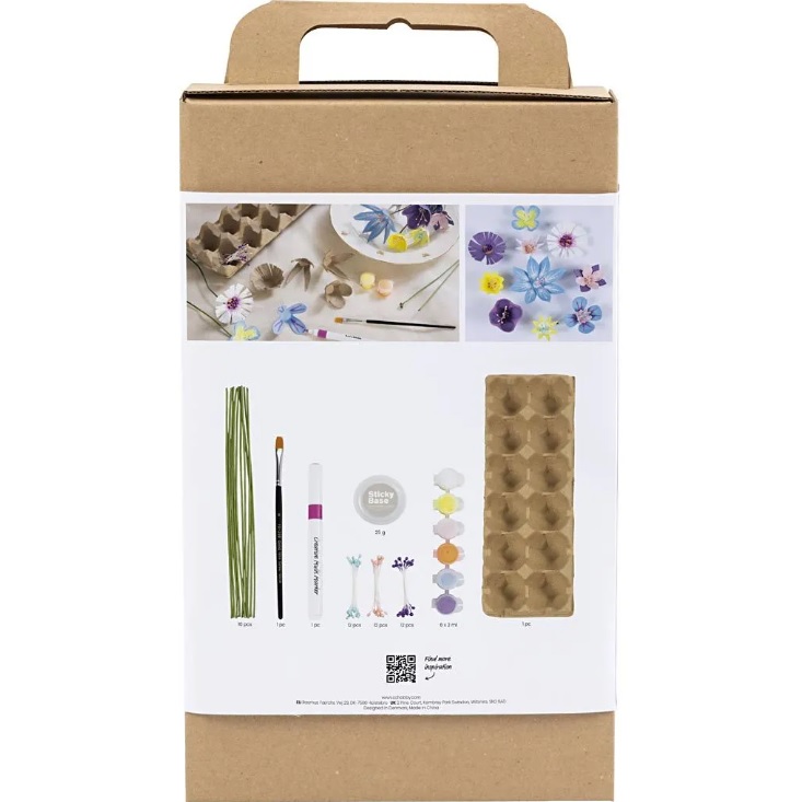 Hobbyset Bloemen van Eierdozen, pastelkleuren, 1 doos - Afbeelding 2