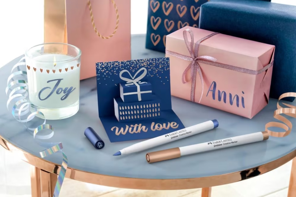 Marker creatief Faber-Castell Goldfaber brushpunt B set a 6 stuks Happy Celebration - Afbeelding 2