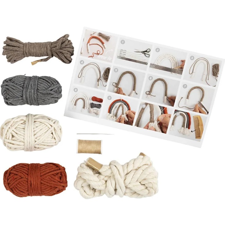 Mini Hobbyset Macramé Regenboog - Afbeelding 2