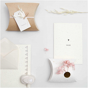 KAARTEN SET B6, RECYCLED PAPER OFFWHITE, - Afbeelding 2